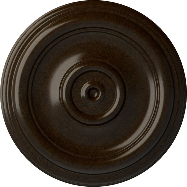 Ekena Millwork Traditional Ceiling Medallion (Fits Canopies up to 2 3/4"), Hand-Painted Bronze, 12"OD x 1"P CM12TRBZS - main